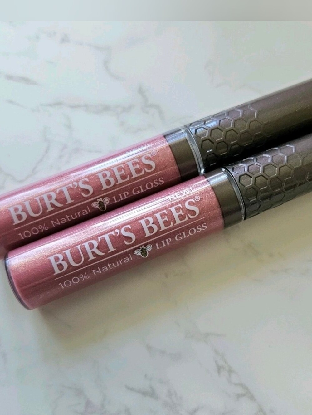 2 Burt's Bees SPRING SPLENDOR #239 100% Natural Lip Gloss .2 oz ea. SEALED!